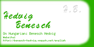 hedvig benesch business card